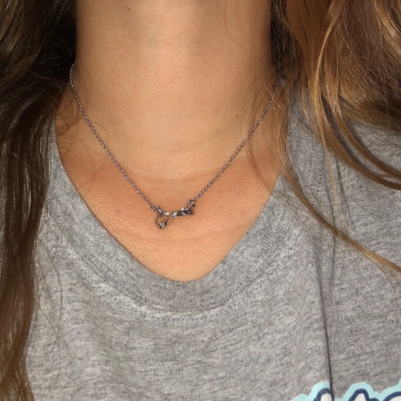 kate spade silver bow necklace